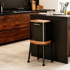 Poubelle noire de 16 L, grande