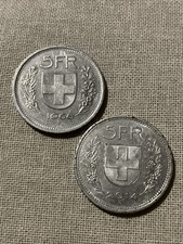 SUISSE - Lot de 2 pièces de 5