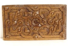 18th Century Wood Carved Woodwork Decorative Panel Flower Interlacing