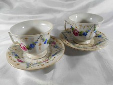 SUPERBE PAIRE DE TASSE & SOUS