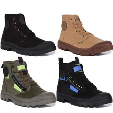 PALLADIUM Pampa Hi Re-Craft Recyclé Vegan Cheville Bottes Hommes Bleu Noir UK 4