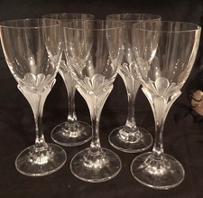 5 Verres A Vin Rouge Cristal D