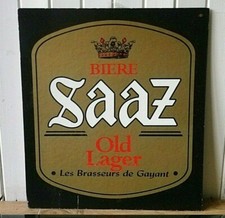 Ancienne affiche cartonnée Biere Saaz old Lager Les Brasseurs de Gayant
