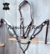 Western Leather Tack Set | Cream Gladiator Tack Set For Horse