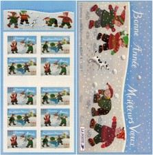 Timbre France Carnet  BC31 Bonne Année 2001 non pliée