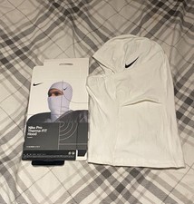Nike Pro Therma Fit Hyperwarm White Dri- Fit Hood Balaclava Ski Mask