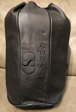 New de sede authentic leather Travel black Nylon backpack. 14x10x10.5in