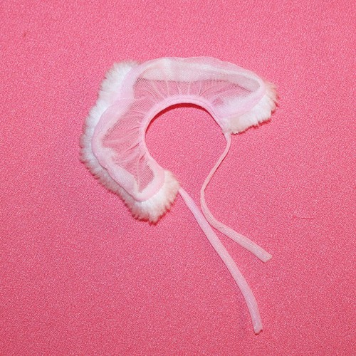 Col rose fourrure pour poupée