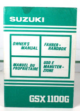 Suzuki GSX 1100 G GSX1100G Owners Manual Drivers Manual N