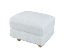 Pouf Ottoman En Velours Blanc Pour Maison De Poupée Mobilier Moderne De Salon