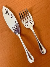 Christofle Malmaison Couverts De Service À Poisson Ajourés 