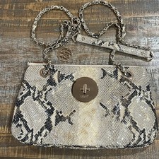 DKNY Metallic Python Leather