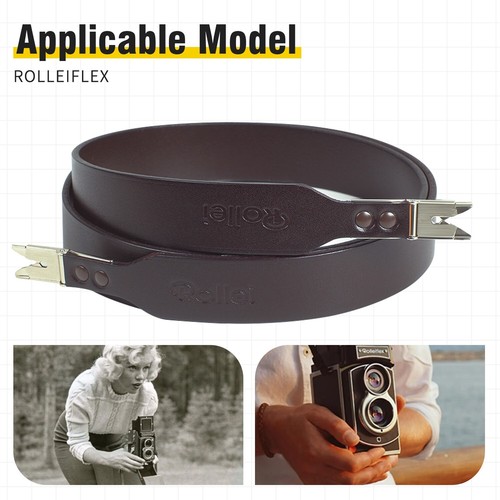 Wide leather neck strap - strap, with