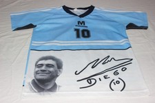 Maillot De Football Antique Diego Decontractée Manche Maradona Avec Son Signé XS