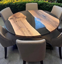 TABLE RONDE EN RÉSINE ÉPOXY