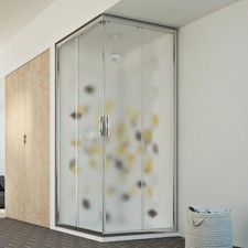 CABINE DE DOUCHE 90X90CM OPAQUE H198 ANGULAIRE RECTANGLE VERRE COULISSANT