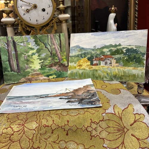 Lot petites aquarelles - petites,