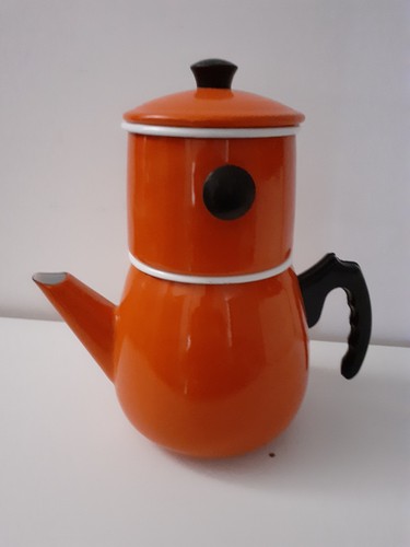 Ancienne cafetière émaillé - ancienne,