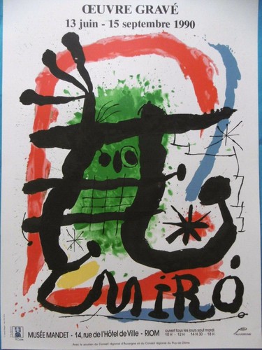 Miro joan affiche originale - miro,