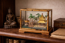 Diorama asiatique ancien sous