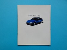 Brochure / Catalogue - Renault 19 - TR, GTR, GTS, GTX, GTD and TSE - 02/89
