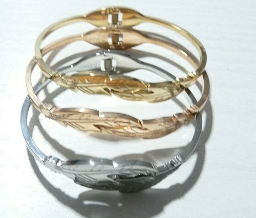 Bracelet feuille dore argente - bracelet,