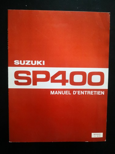 Manuel entretien suzuki sp400 - manuel,