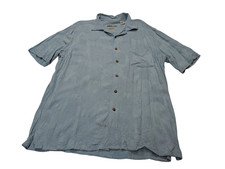 Chemise hawaïenne  turquoise Batik Bay manches courtes taille L #674 hawaien