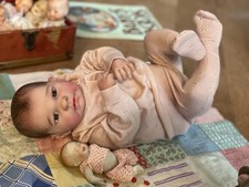 Vintage 19” Reborn Berenguer  Baby Doll Weighted With Cloth Body Around 6 Pounds