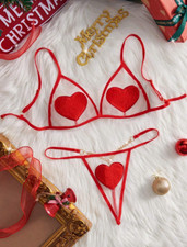 Ensemble lingerie coeurs