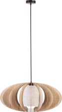 Manger Luminaire Plafond Chêne Beige Tissu Blendarm E27 Ronde Salon Lampe
