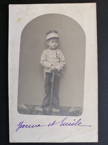Old postcard photo card child