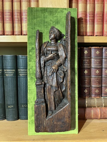 Rare sculpture gothique - , en