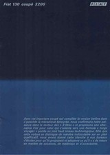 Catalogue Brochure Fiat 130 Coupé 1971 France
