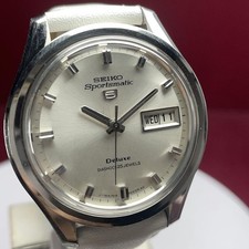 Montre SEIKO Sportsmatic 5 Deluxe Automatic Vintage 1966 Silver Dial 25 Jewels