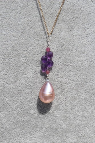 Pendentif grande perle baroque - pendentif,