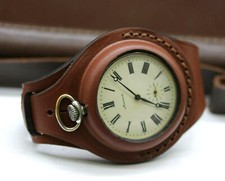 NEW! WW1 times New Leather STRAP Band WRISTBAND For Pocket Watch 50mm WWII