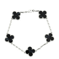 Van Cleef & Arpels - Vintage Alhambra - Bracelet en or gris et Pietersite