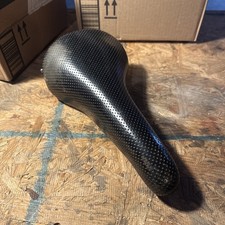 Vintage Selle Italia Turbo Perforated Leather Saddle Black 1990