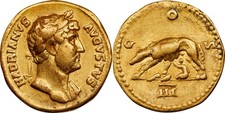ROMAN IMP. Hadrian 117-138 AD. AV Aureus. NGC VF 5/5; 3/5 Fine Style