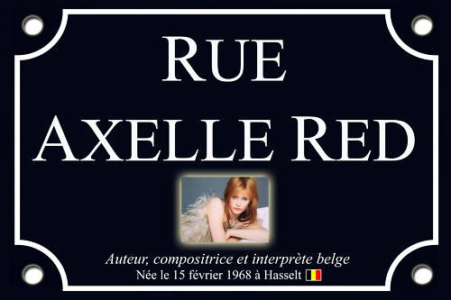 Replica plate rue axelle - axelle, red