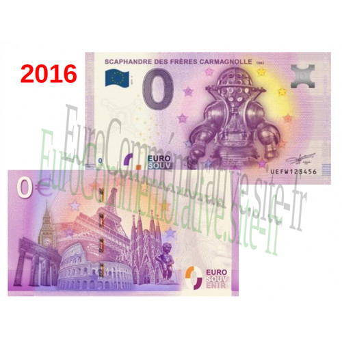 Billet souvenir 2016 france - billet, 75