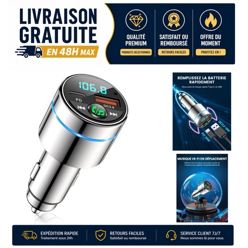 Transmetteur bluetooth 3 - transmetteur, fm