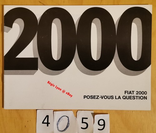Fiat 2000 posez - "posez, vous