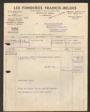 MERVILLE (59) FONDERIE FRANCO-BELGE "POELE L.F.B." en 1950