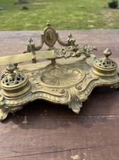 Bronze XIX Eme Dauphin Louis Philippe Antique Inkwell Inkwell Inkwell Paper Cup