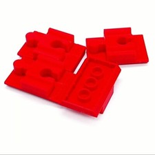 Rouge Duplo Brique Adaptateur (4 Paquet) pour Brio Bigjigs Ikea Bois Jouet Train