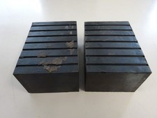 2" Tall Solid Rubber Stack Blocks for Any Auto Lift or Rolling Jack - Set of 2