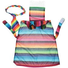  Vêtements pour chiens colorés pour la fête mexicaine Adjustable Pet Dog Poncho