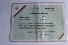 ROLEX Garantie internationale
